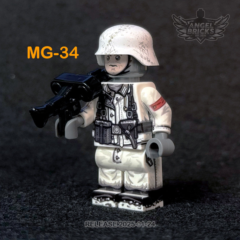 Minifigure #17 (WW2 German Machine Gunner)