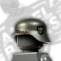 BrickArms® Stahlhelm (Gunmetal). Printed #31